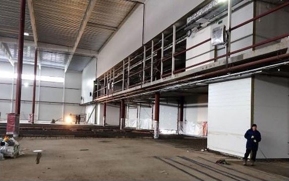 Произведены поставки металлоконструкций каркаса склада